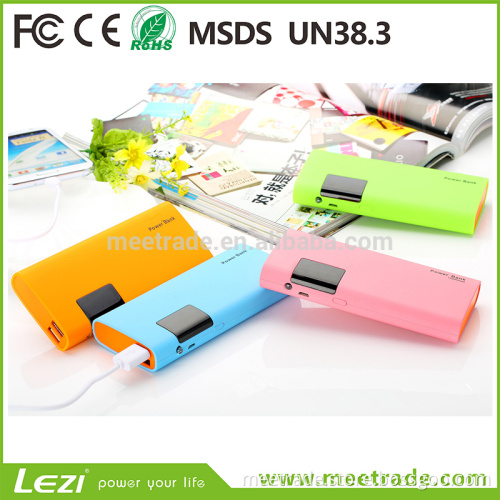 High capacity 15000 mah/20000 mah daul usb output ith LCD display universal charging for smart phone